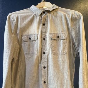 PacSun Modern Amusement Gray Twill Shirt Small